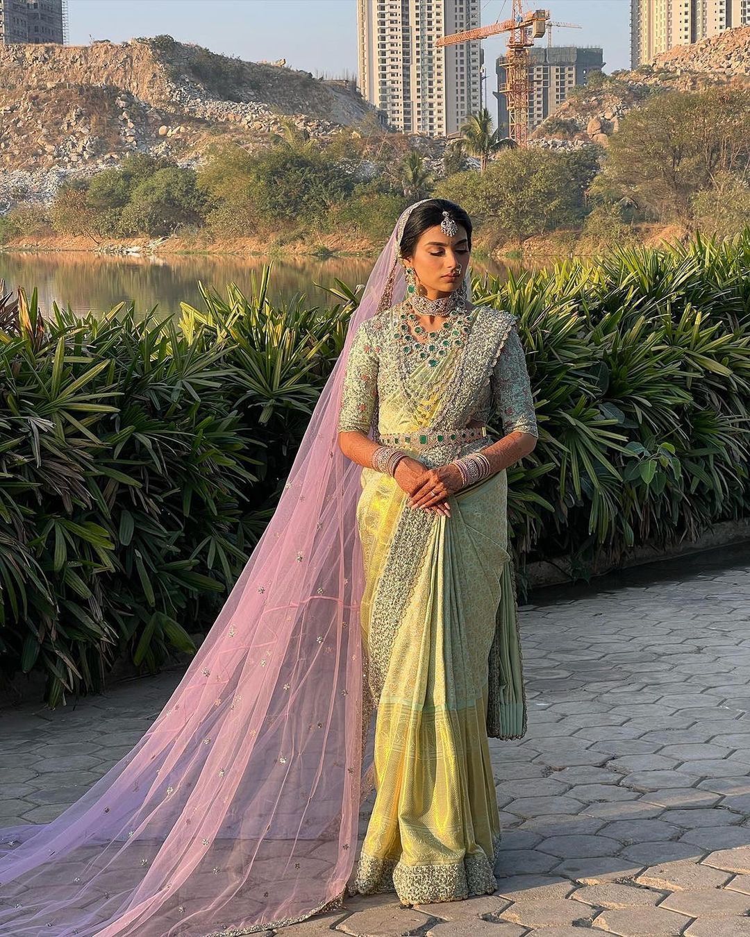 Gorgeous Pastel Kanjivaram Sarees Worn By Real Brides Wedmegood