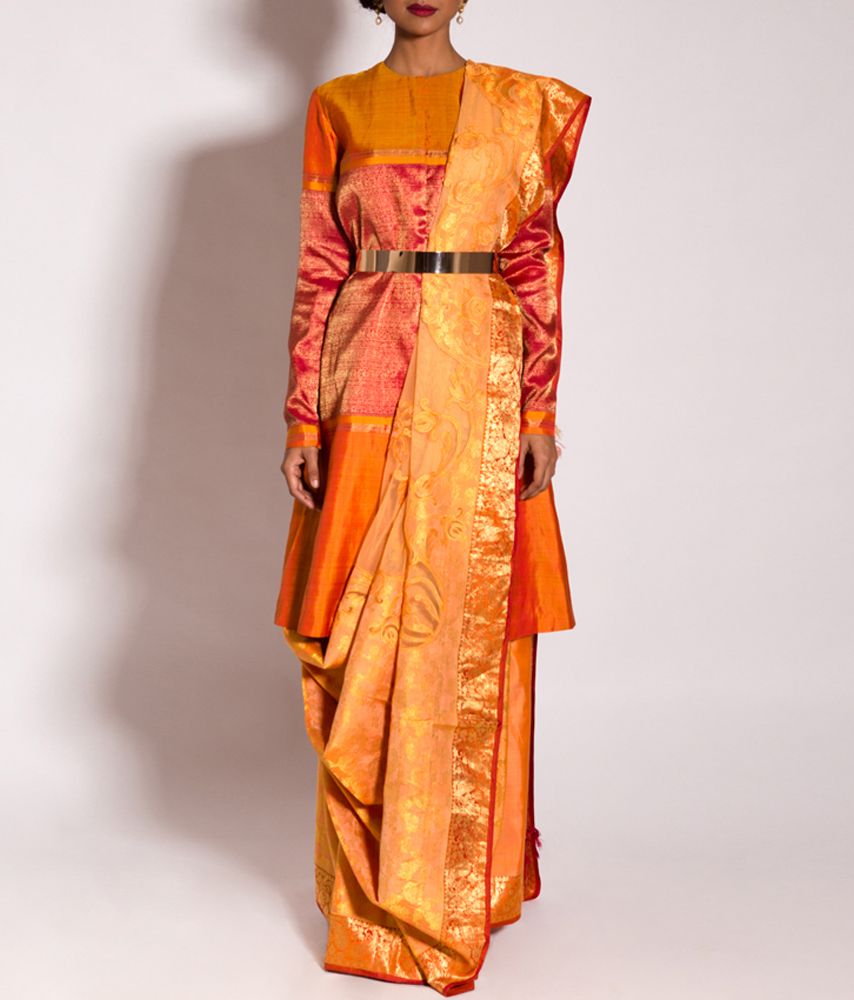 What's The Cancan Saree Drape?This Cool New Way To Wear Your Kanjeevarams  Is Totally DOPE!