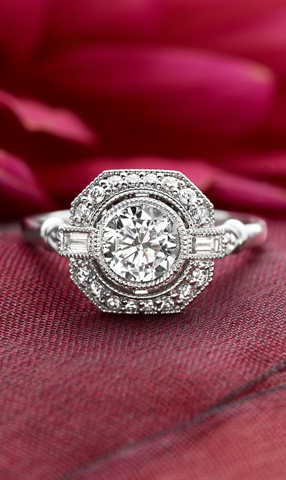 18K White Gold Diamond Engagement Ring Setting Semi Mount Mounting