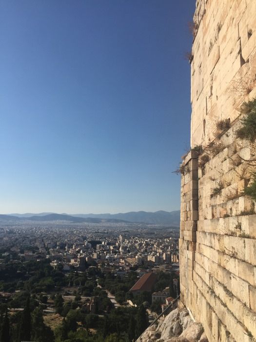 Bird's eye view of Athens from Acropolis