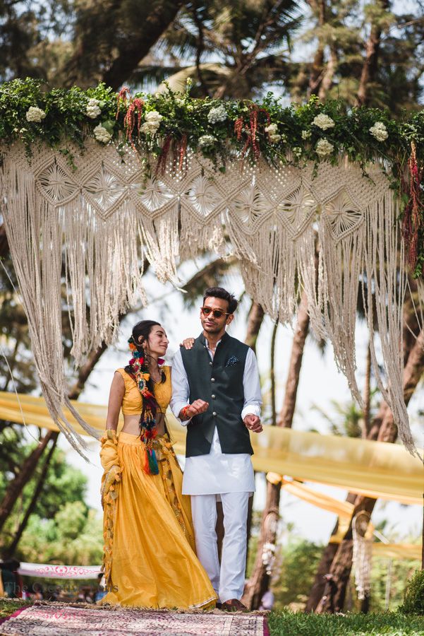 The Haldi Party In This Boho Wedding Is What You NEED To See! | WedMeGood