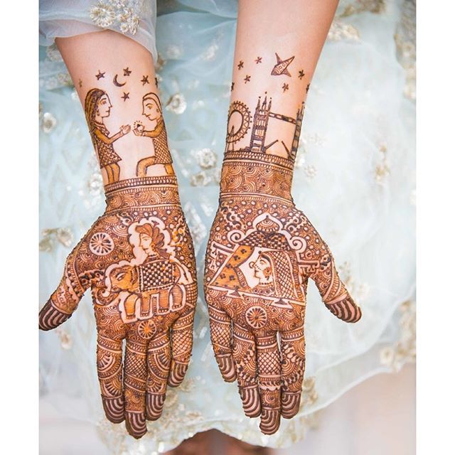 wedding proposal design on bridal mehendi 