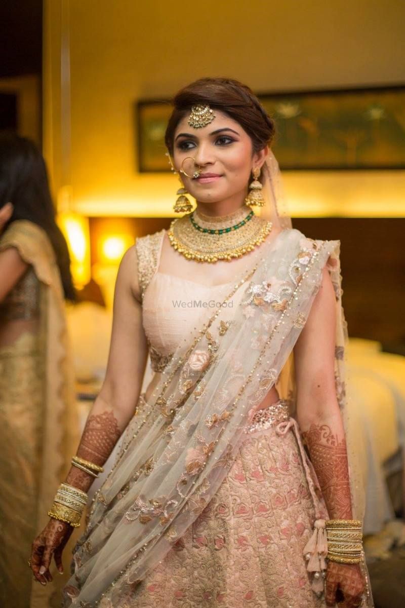 Peach bridal lehenga