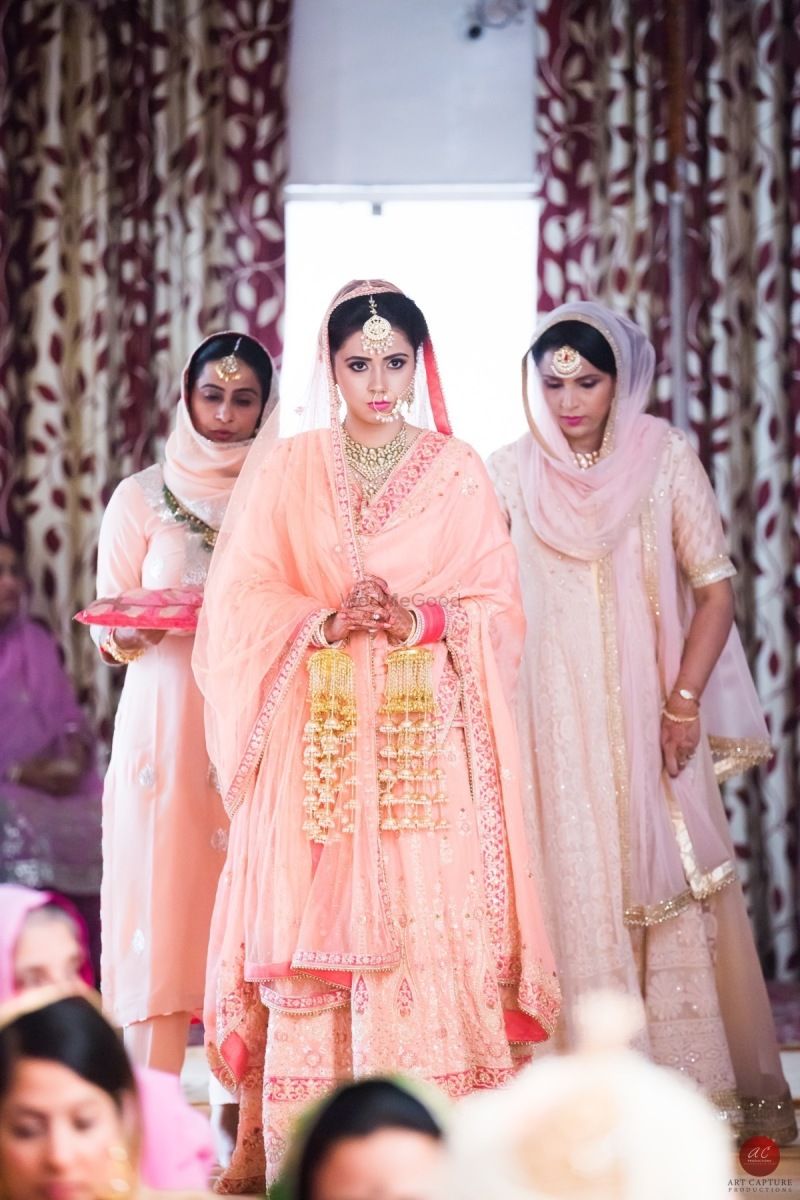 Peach bridal lehenga