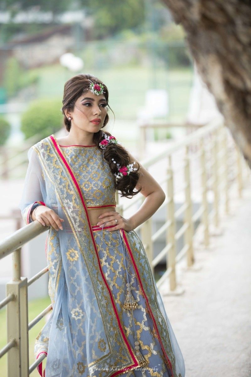 Powder Blue Lehengas That'll Make You Hit The SAVE Button | WedMeGood