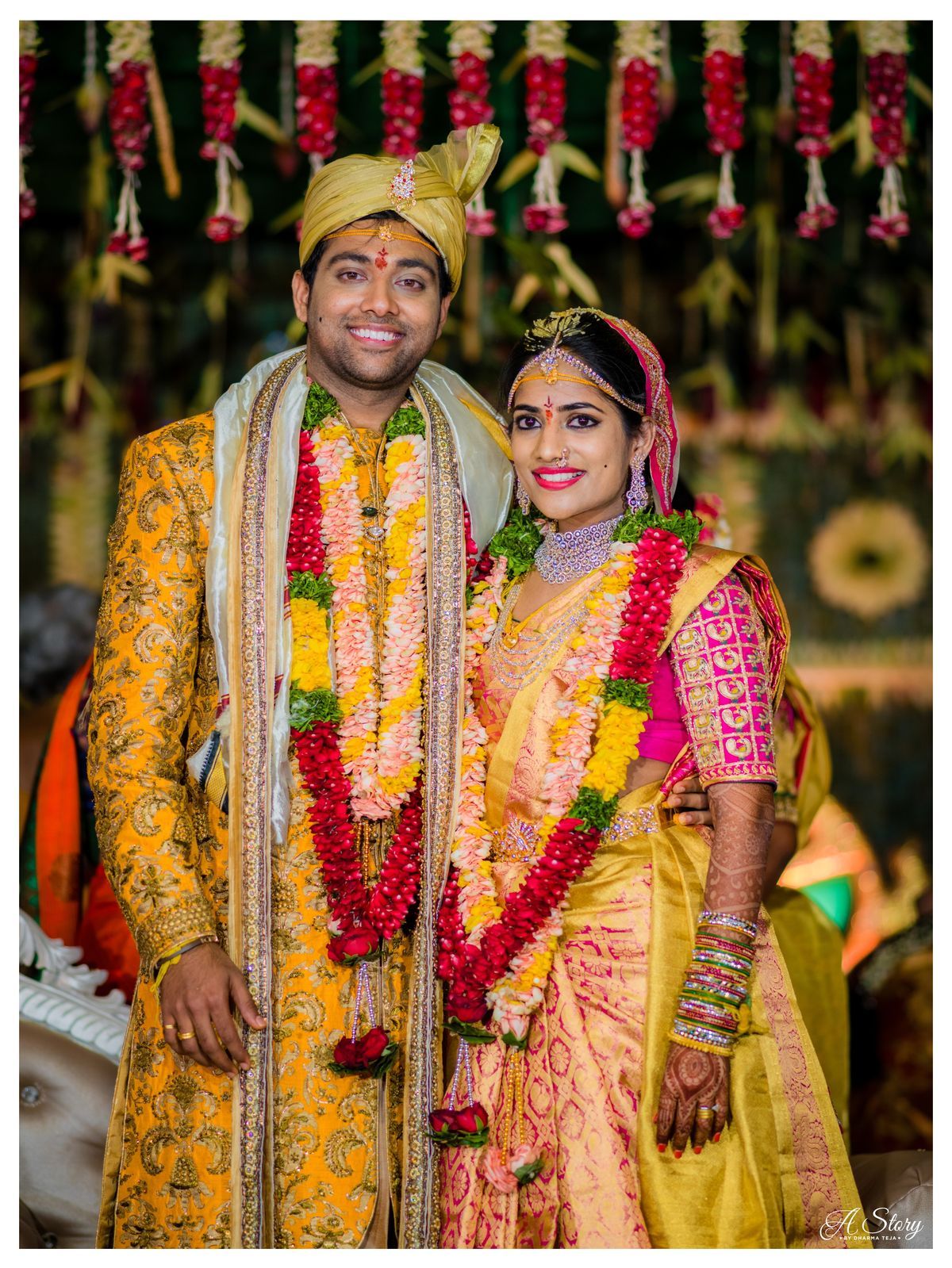 South Indian Couples Who Coordinated Their Outfits On Their Wedding 