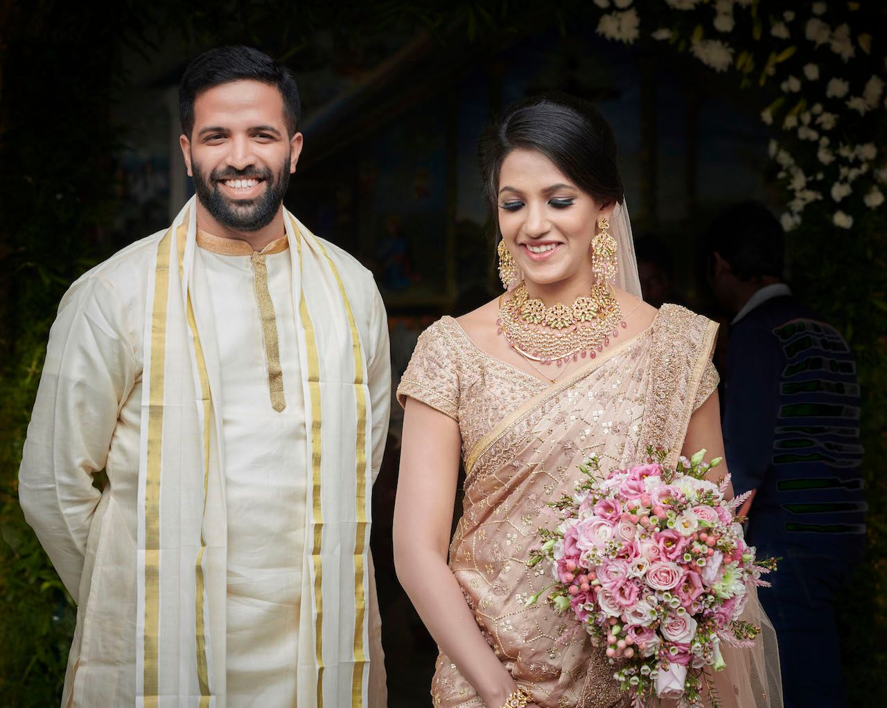 South Indian Couples Who Coordinated Their Outfits On Their Wedding 