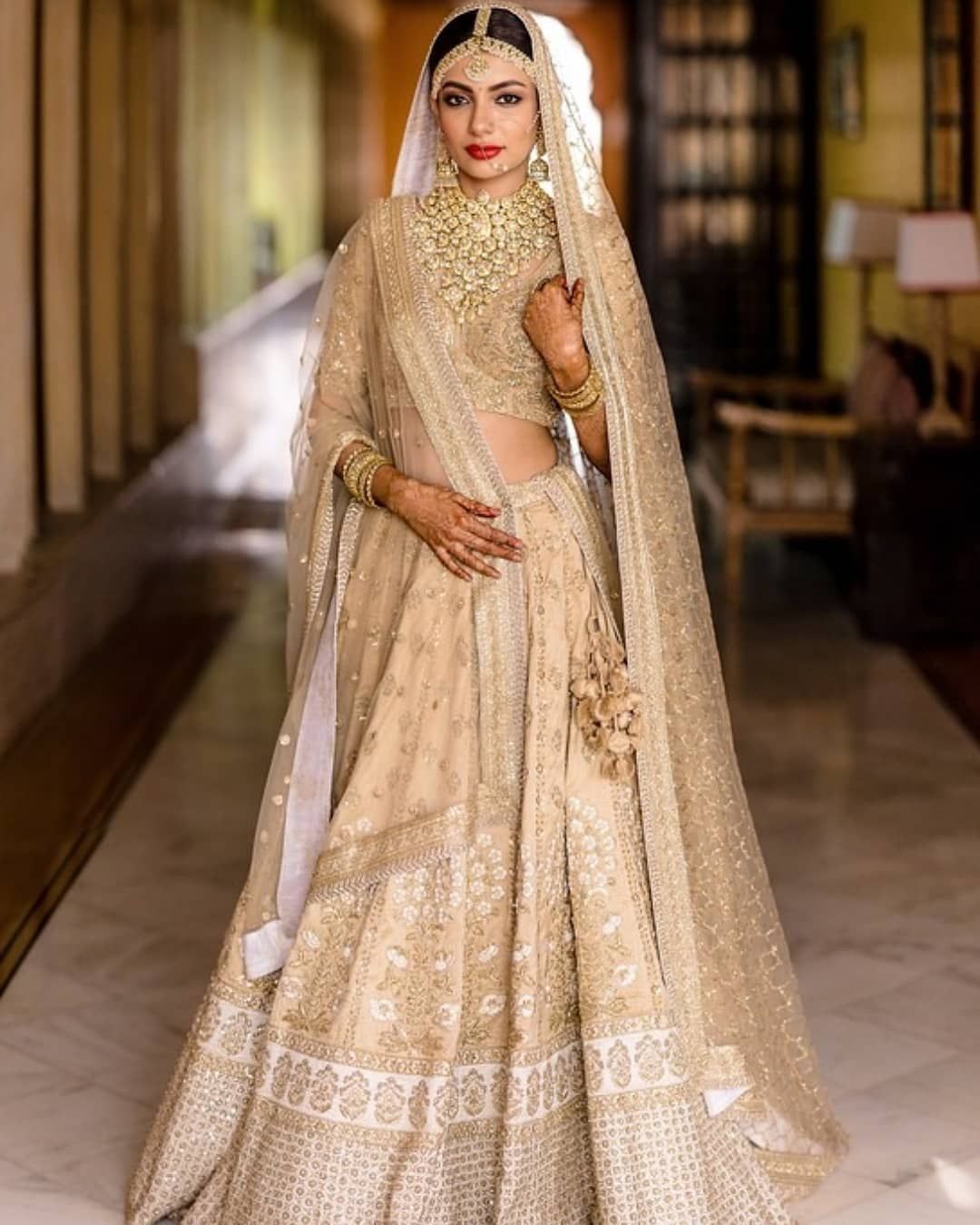 Most Offbeat & Unique Sabyasachi Lehenga Colours Spotted On Real Brides ...