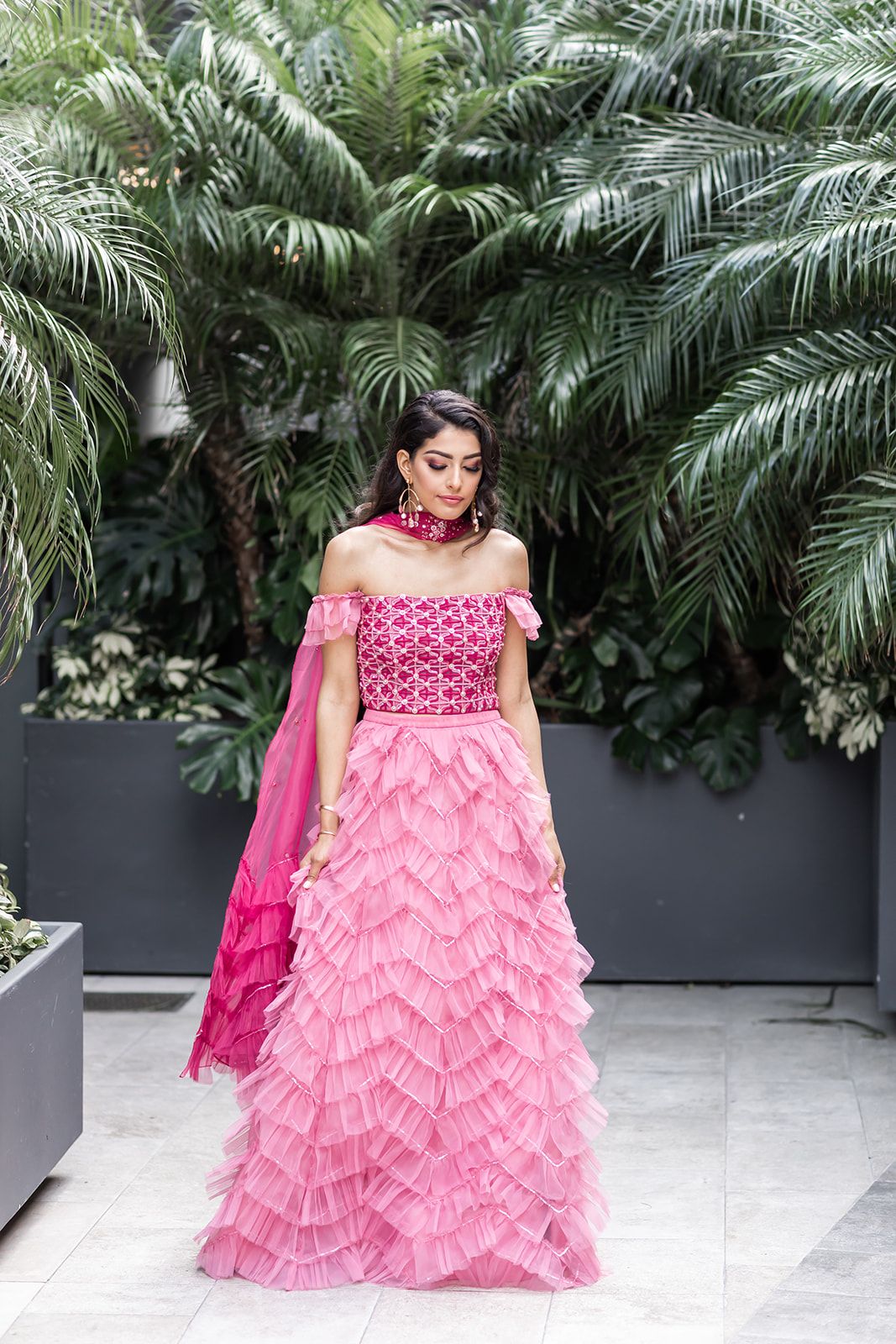 A Gorgeous Day Wedding With A Bride In A Burnt Orange Wedding Lehenga 