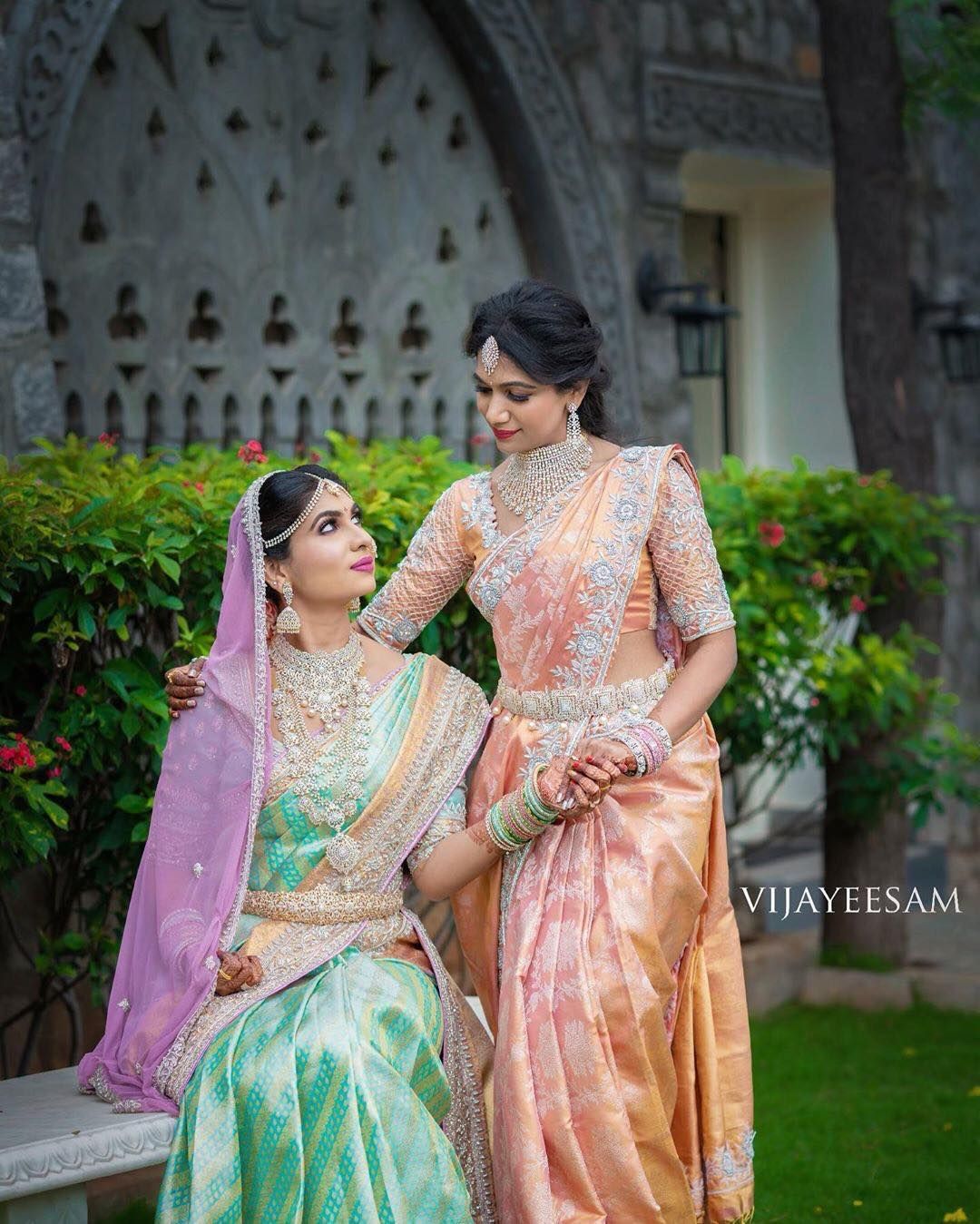 Pastel green bridal kanjeevaram saree