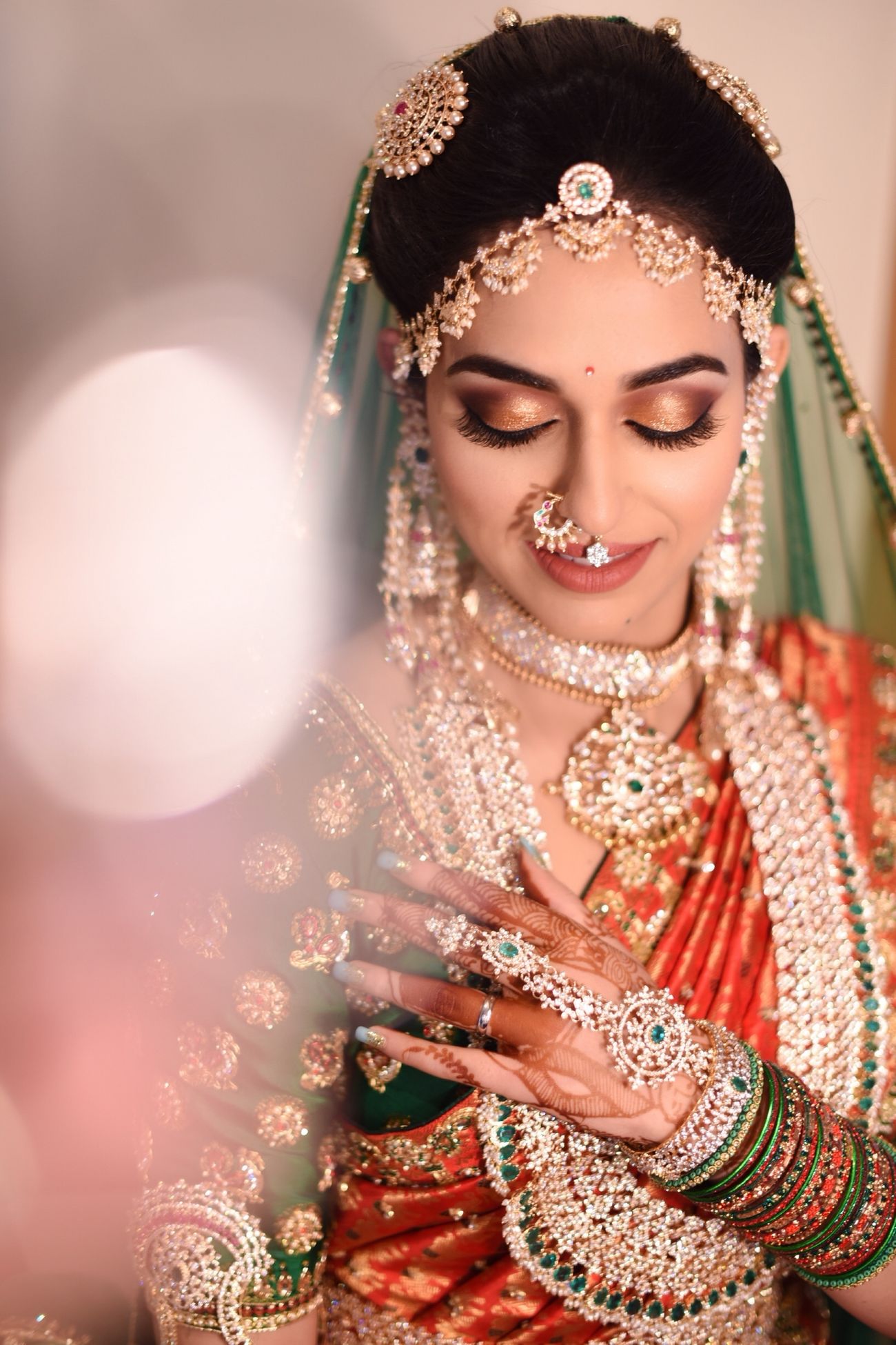 South indian bridal makeup with brown undertones