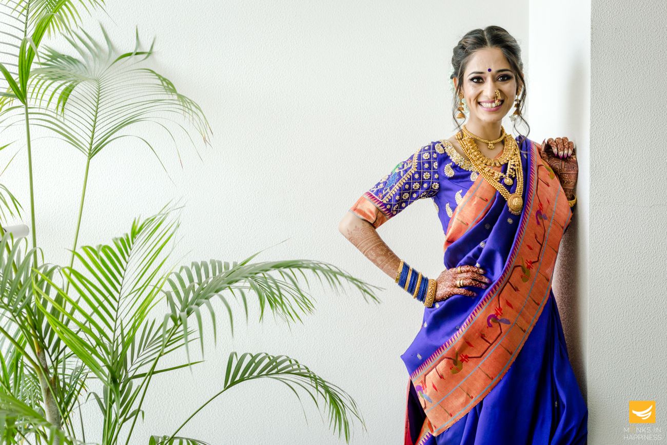 Lovely Nauvari Sarees On Maharashtrian Brides That We Loved Wedmegood 