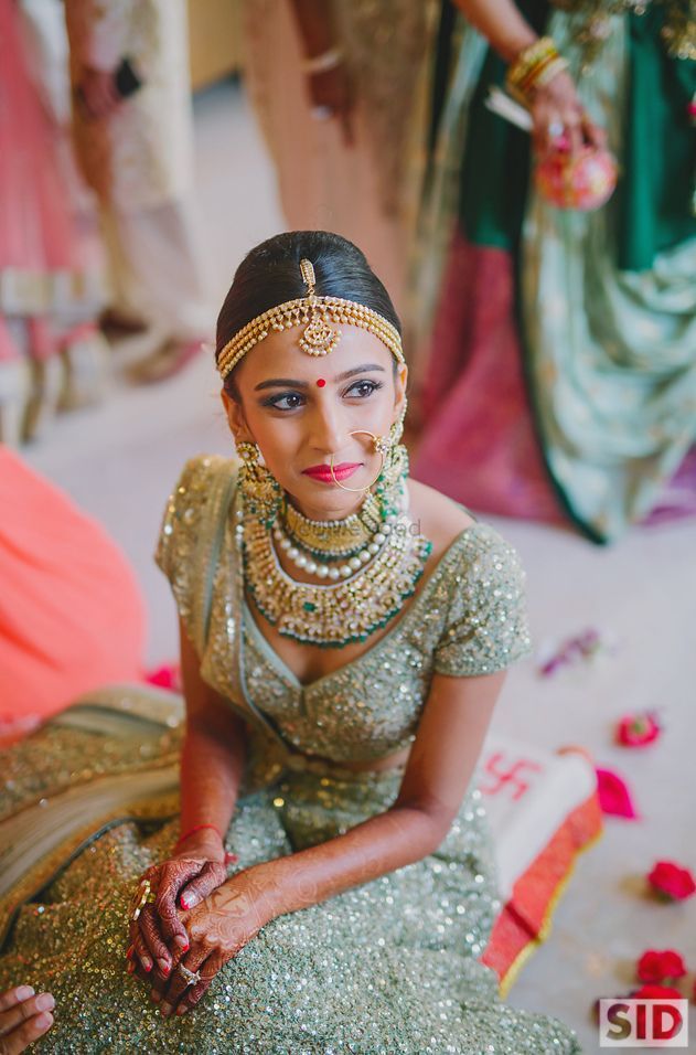 Prettiest Mint Green Lehengas That We Spotted On Real Brides Wedmegood 2745