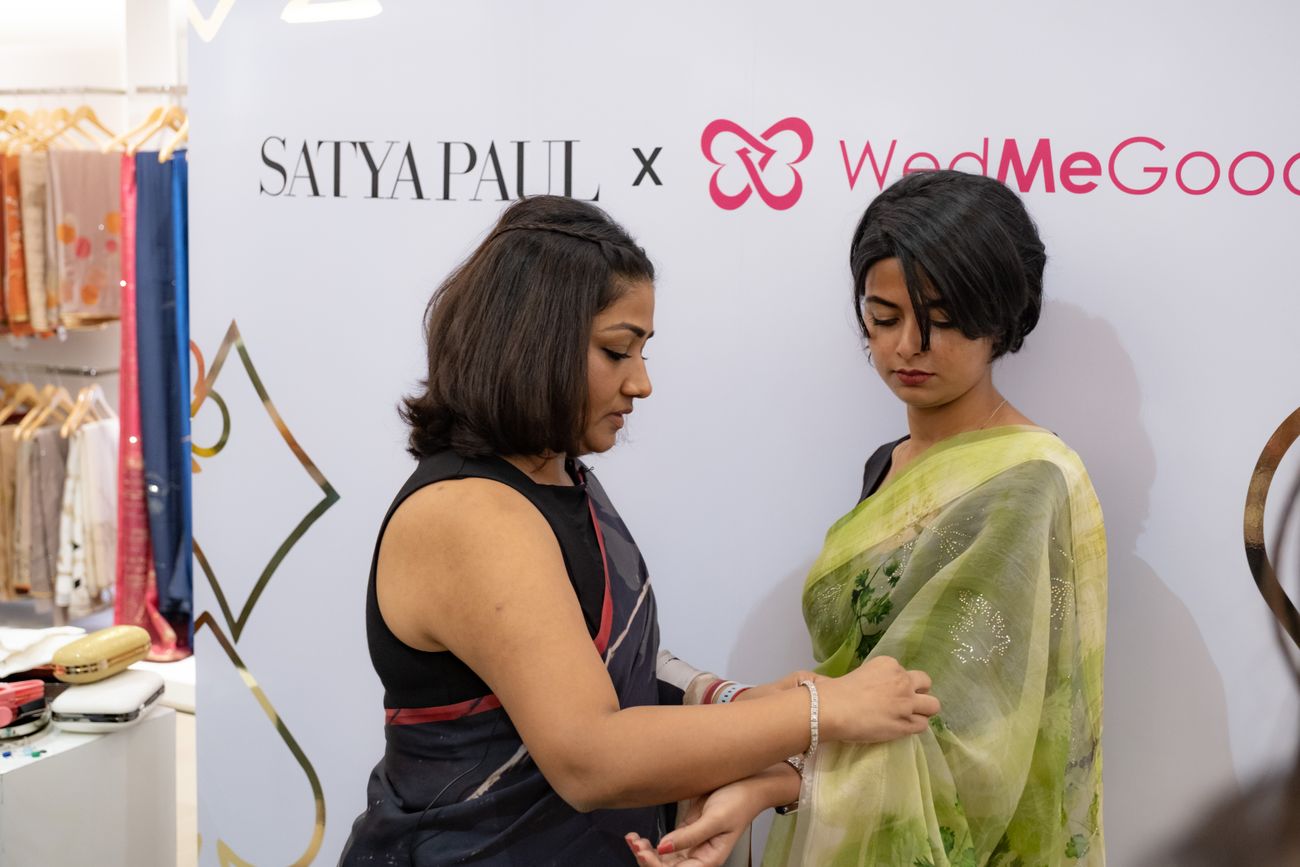 This Sari Draping Masterclass With Satya Paul Was An Absolute Hit ...