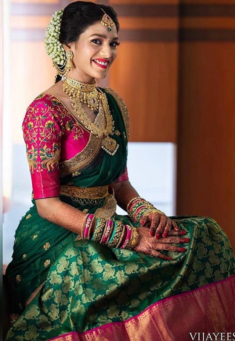 The Most Gorgeous South Indian Lehenga Saree Designs We Spotted Wedmegood