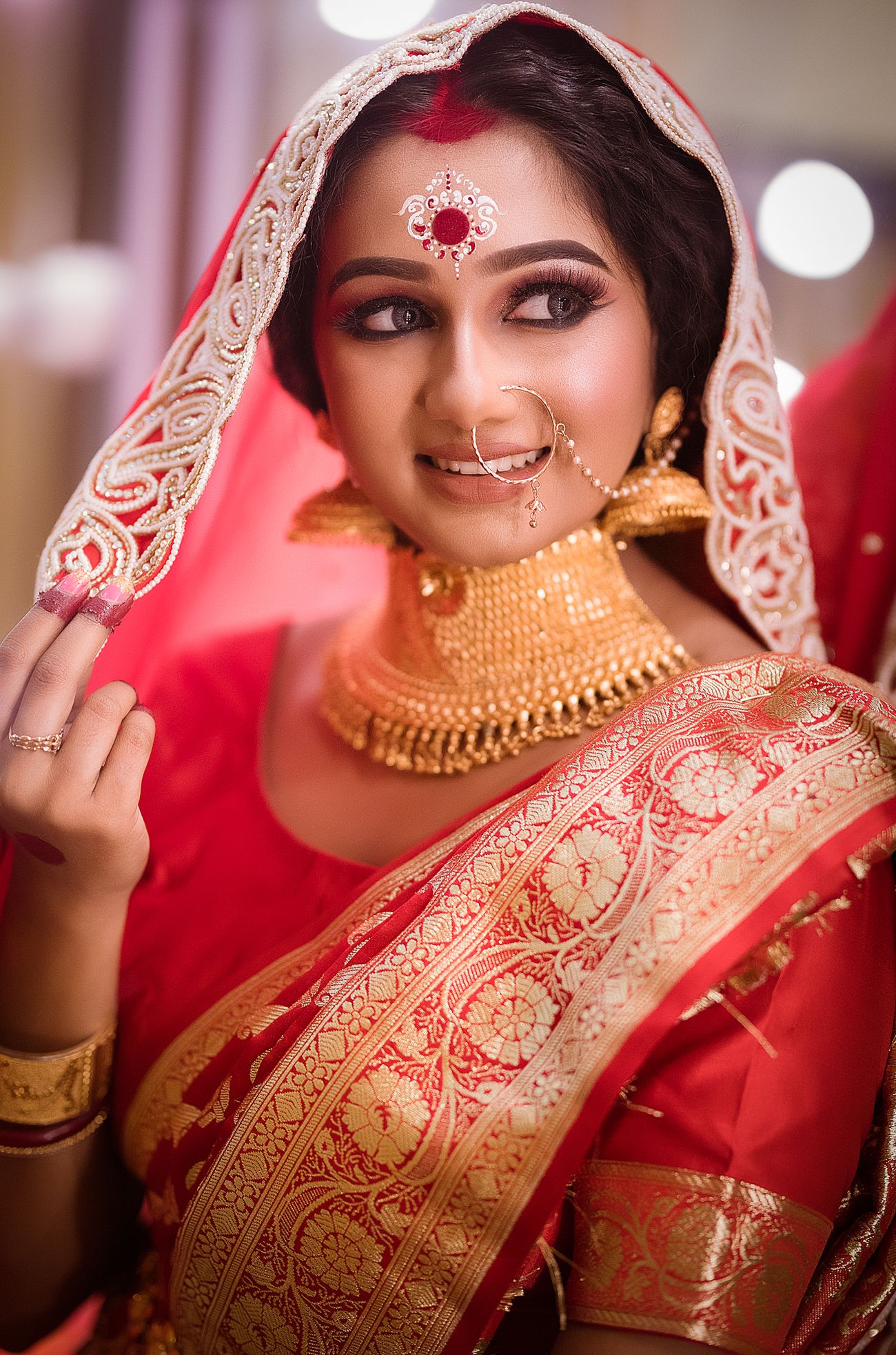 Traditional bengali bride clearance look