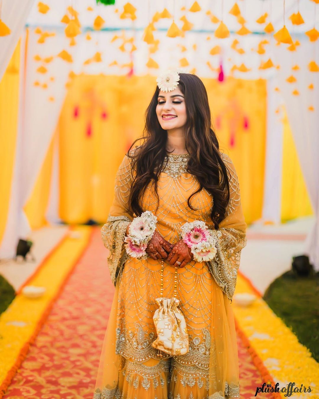 Prettiest Haldi Outfits We Spotted On Our Real Brides Wedmegood 8445