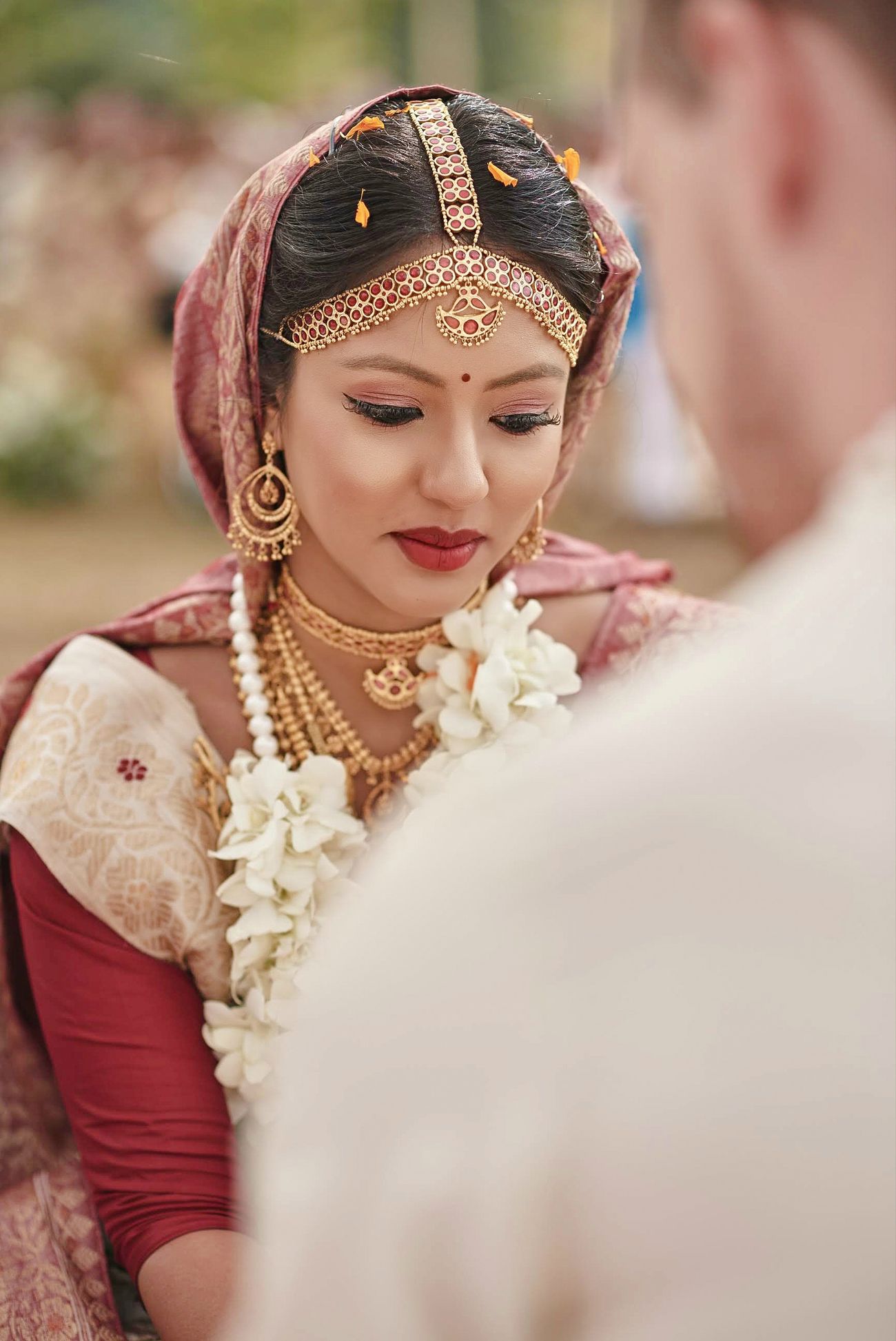 Assamese bride in traditional jewellery