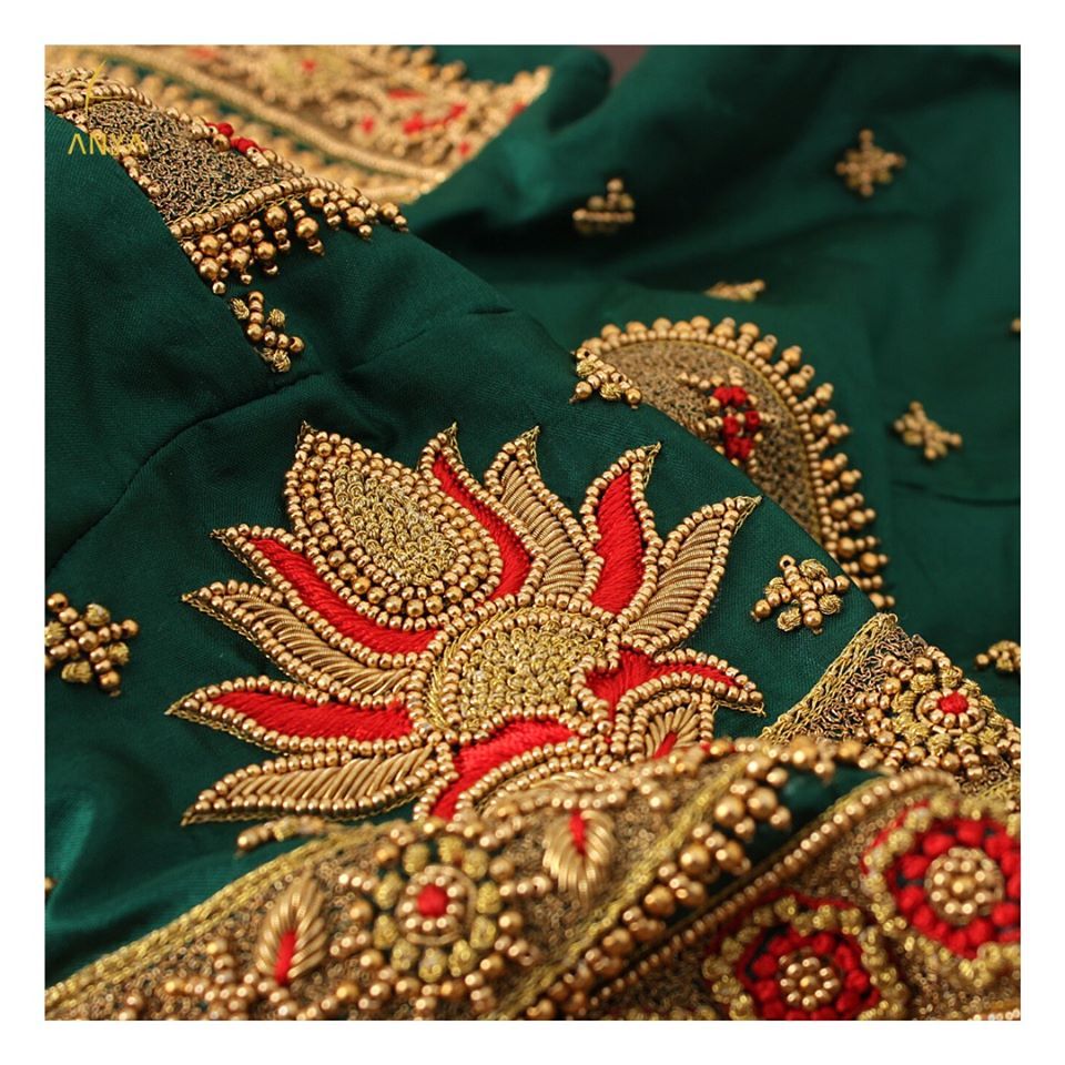 Lotus Motif South Indian Bridal Blouse