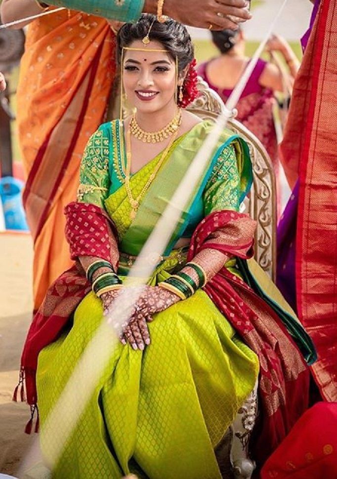 Stunning Maharashtrian Brides Who Wore A Different Colour Than Yellow And Green For Their D Day 