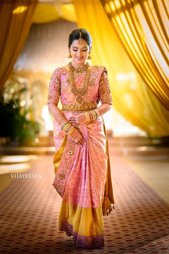 Pink Kanjeevaram Saree