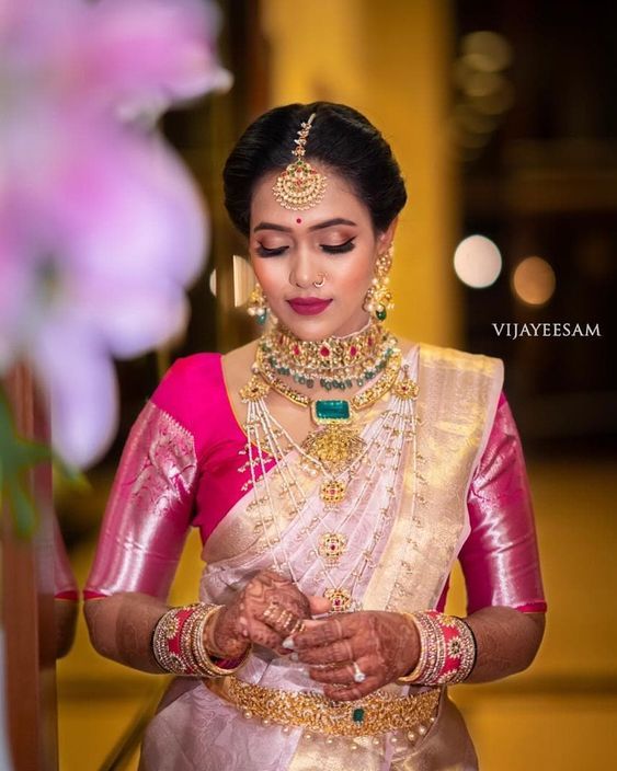 South Indian Bride In Satada Haar