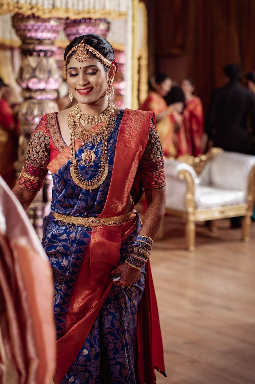 Traditional Mangalorean Wedding With The Bride In A Royal Blue ...