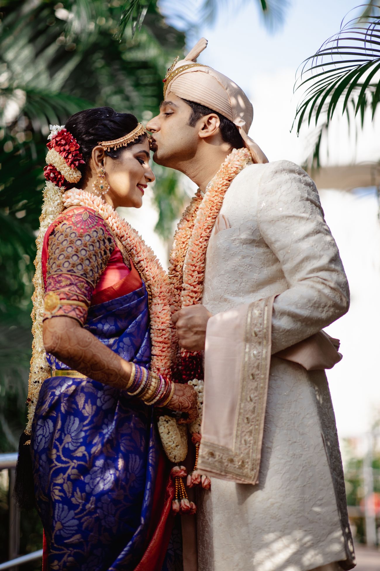 Traditional Mangalorean Wedding With The Bride In A Royal Blue ...