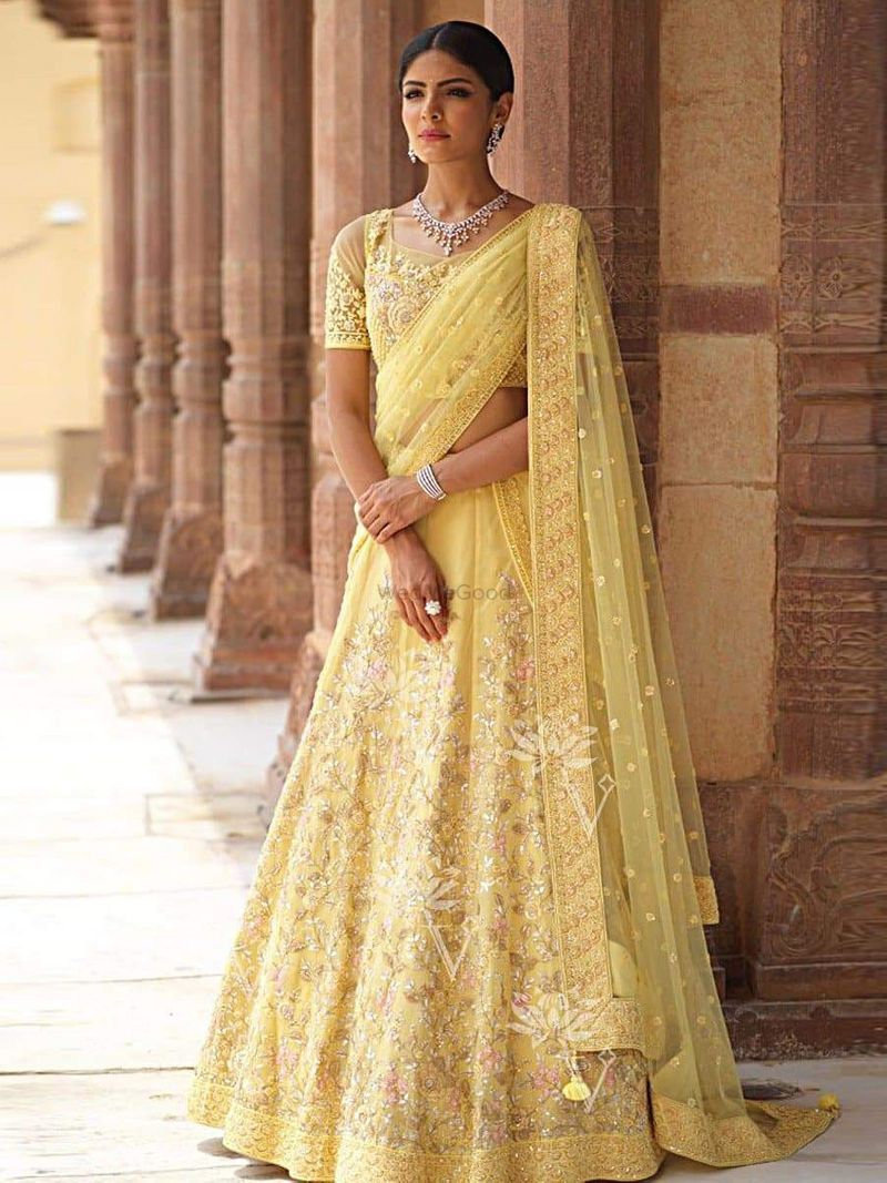 The Prettiest Yellow Bridal Lehengas We Spotted! | WedMeGood