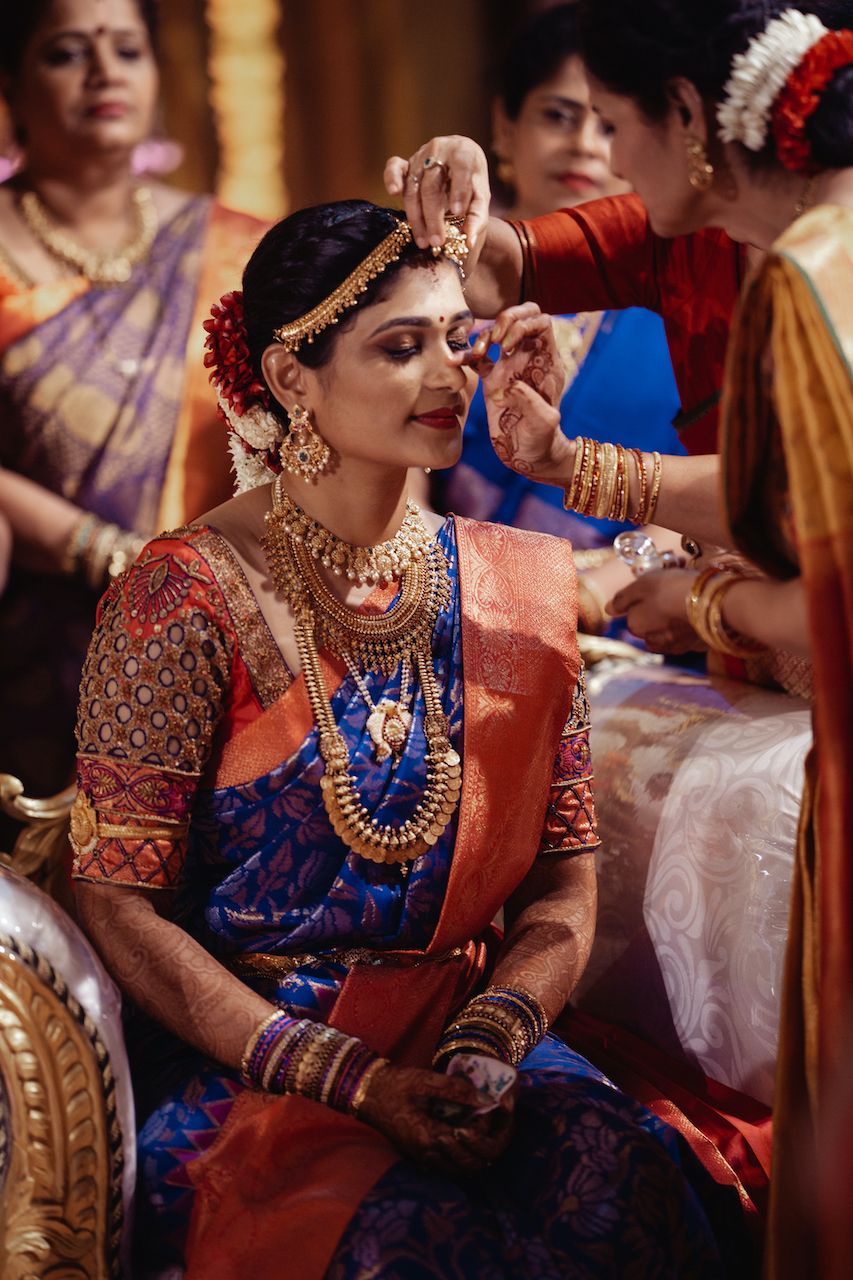 Traditional Mangalorean Wedding With The Bride In A Royal Blue ...