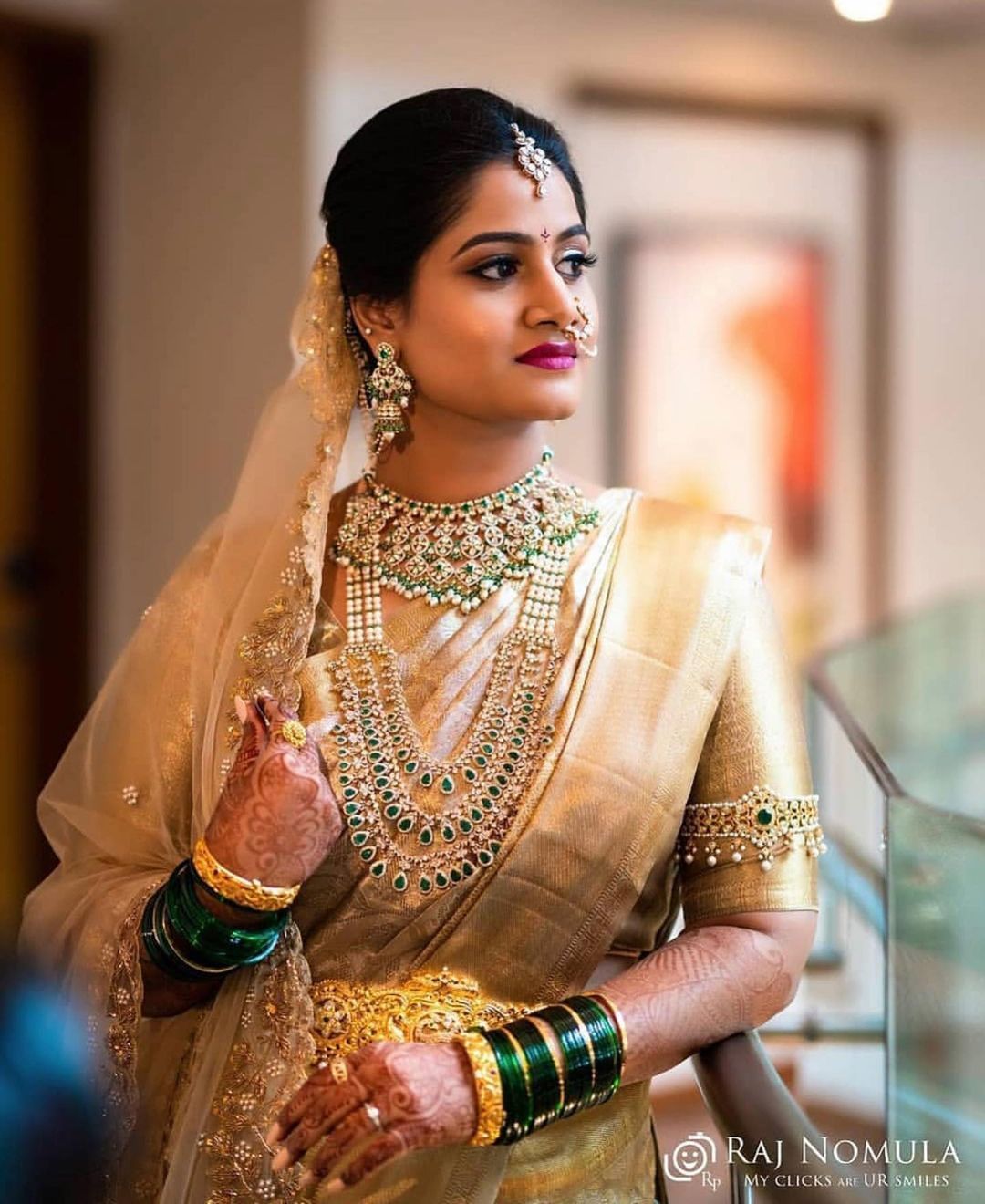 These Brides In A Gold Kanjeevaram Saree Just Hit Different! | WedMeGood