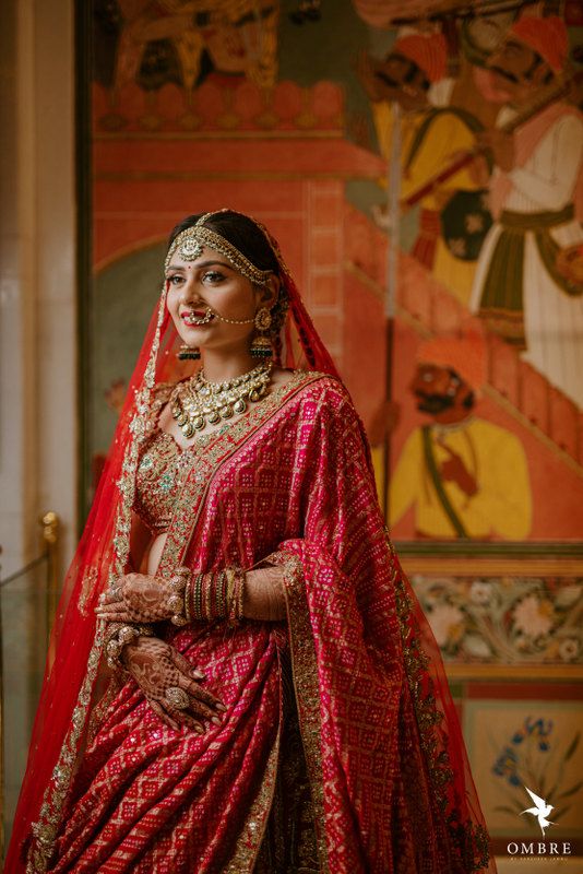 Glam Jaipur Wedding With A Traditional Bridal Lehenga | WedMeGood