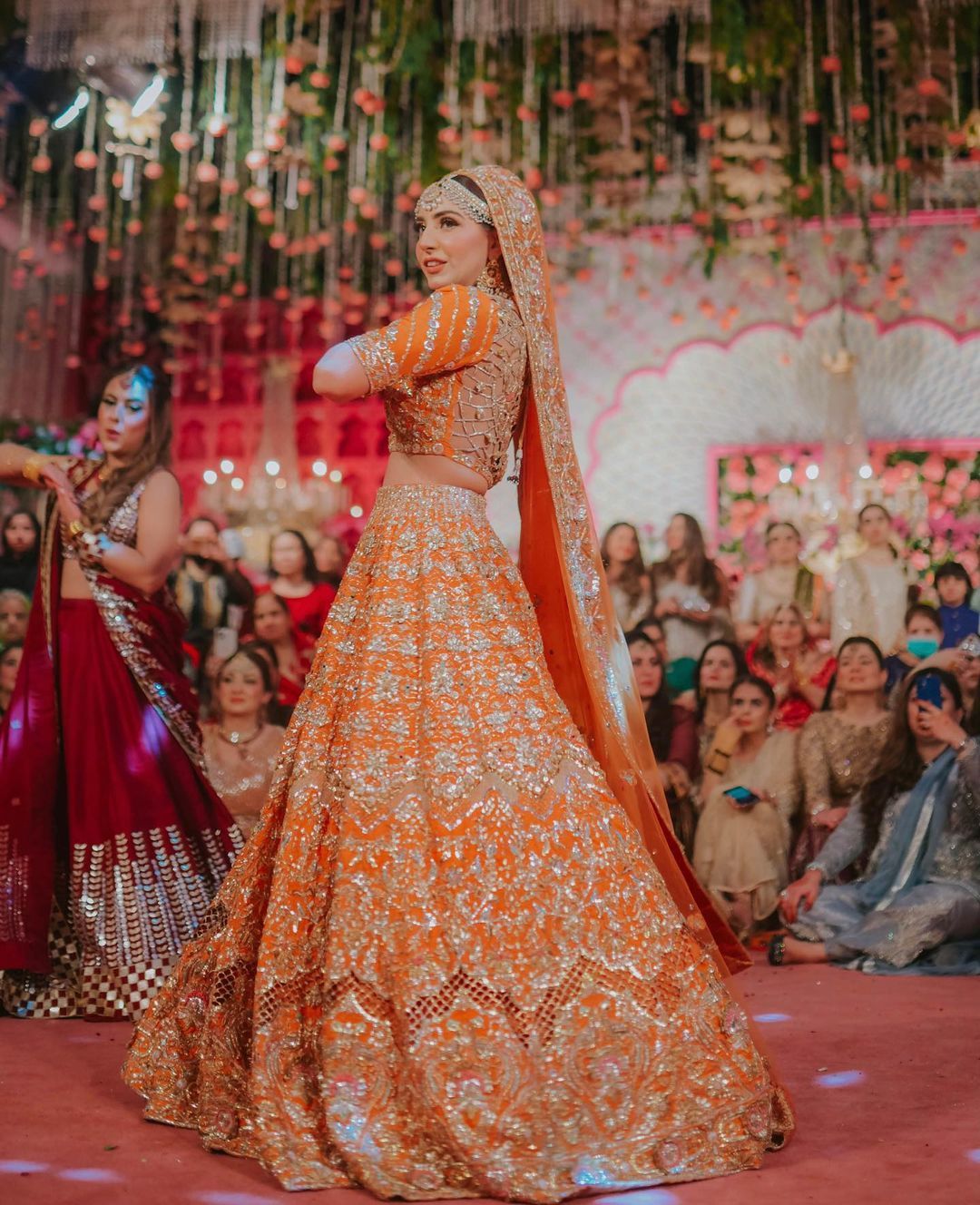 Orange Bridal Lehengas: 20+ Gorgeous Ones We Spotted! | WedMeGood