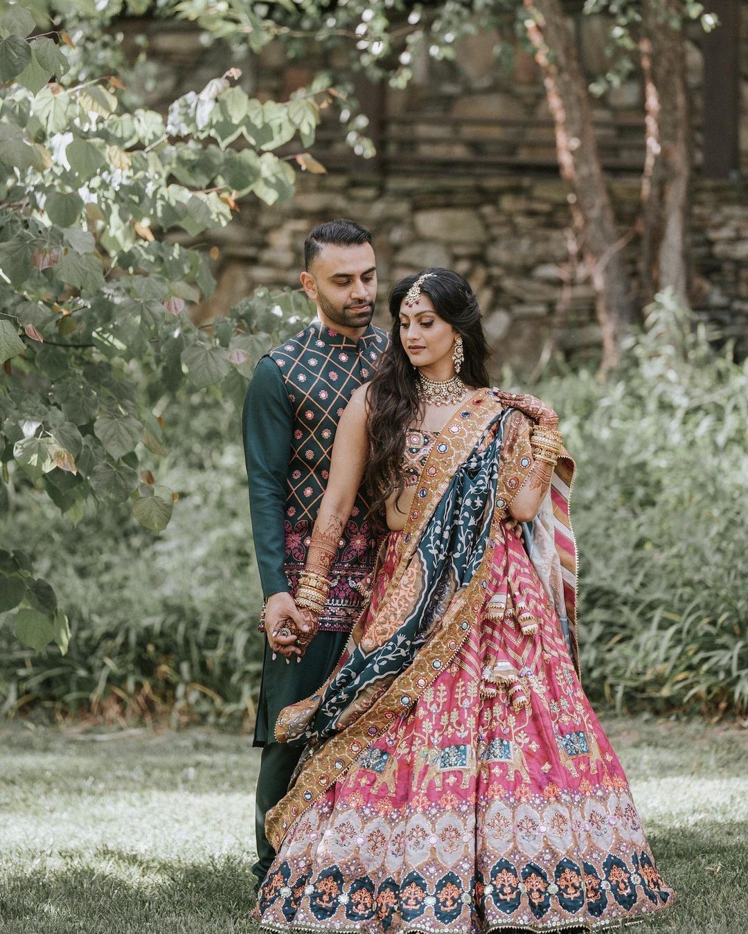 The Coolest Boho-Chic Lehengas We Spotted On Real Brides! | WedMeGood