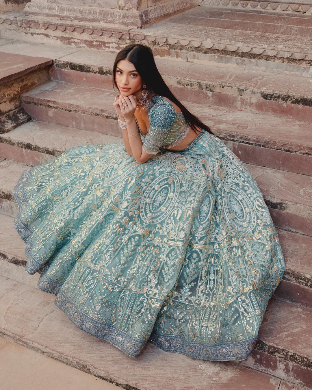 Artic Blue Lehengas That We Gave Our Hearts To Wedmegood