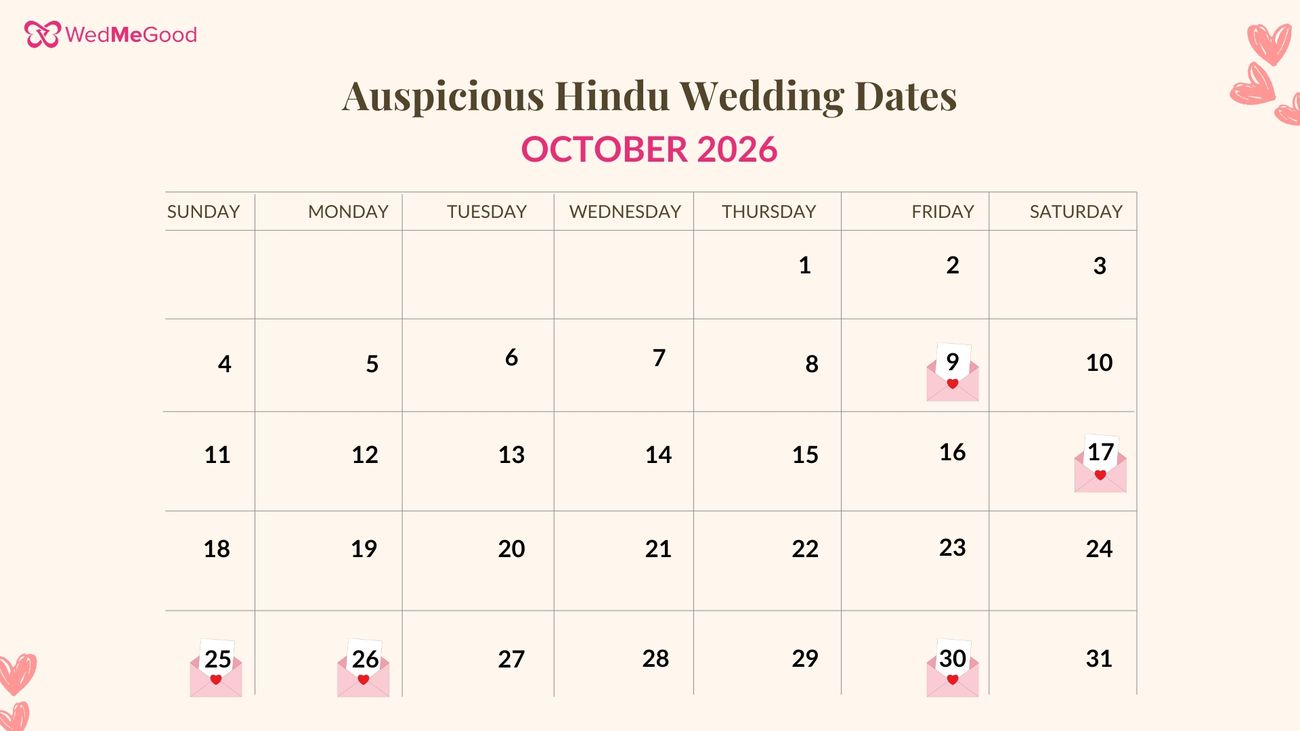 Best Marriage Dates In 2026 Auspicious Hindu Wedding Dates WedMeGood