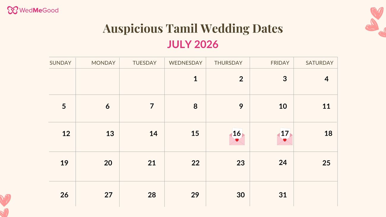 Shubha Muhurtham For Tamil Weddings In 2026 | WedMeGood