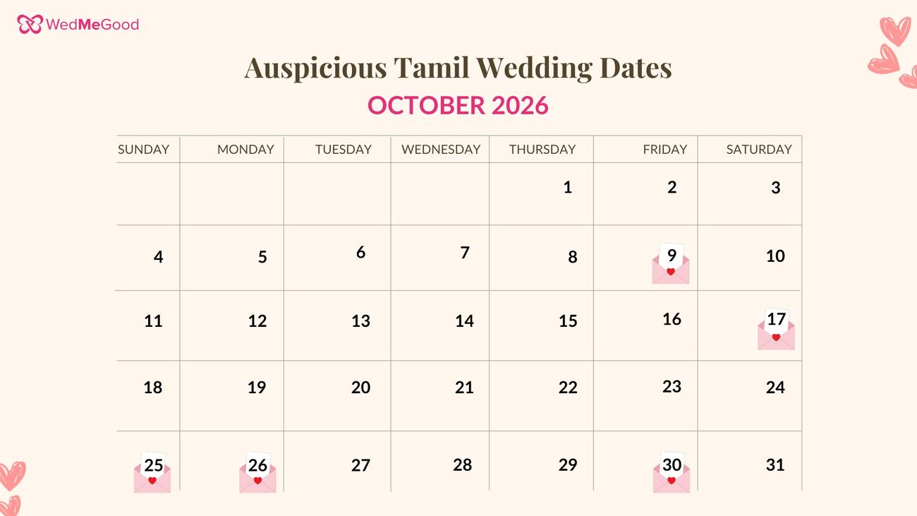 Shubha Muhurtham For Tamil Weddings In 2026 | WedMeGood