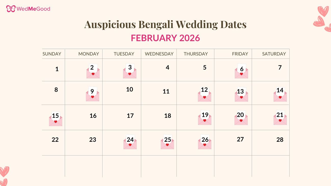 bengali wedding dates for february 2026
