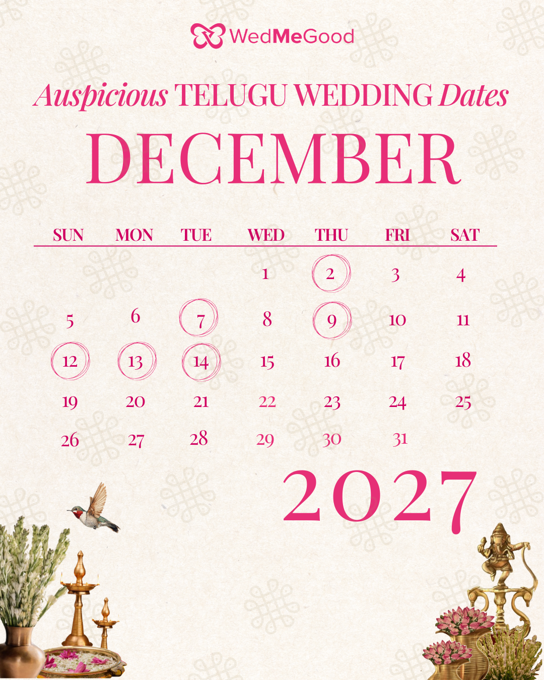 Best Telugu Pelli Muhurtham Dates In 2027 | WedMeGood