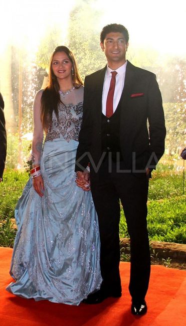 Ahaana Deols Wedding Reception Photos: Shantanu & Nikhil Gown