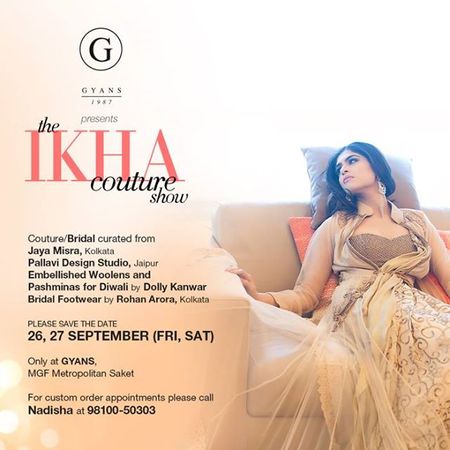 Save your date for Gyans Delhi Bridal Connect: Exclusive Consultations & Discounts for WMG Readers !