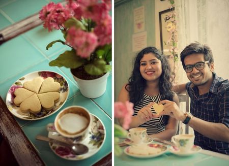 Pre-wedding shoot with foodie details and a vintage theme