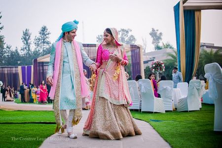 A Delhi wedding with vivid bursts of color