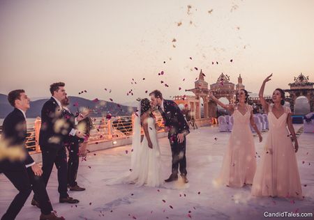Elegant Rooftop White Wedding at Chunda Palace