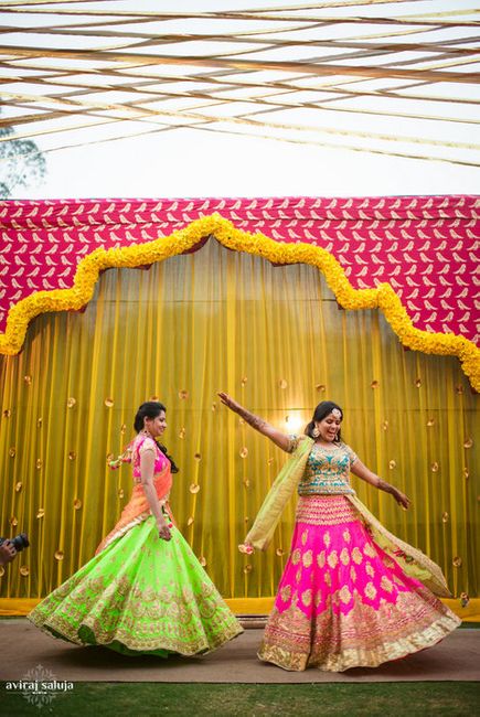 Vivid Summer wedding in Delhi with a Fun Sundowner Mehendi!