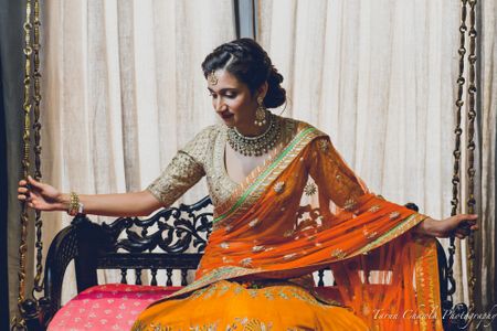 Red Carpet Bride at Anita Dongre: Orange Is The New Bride