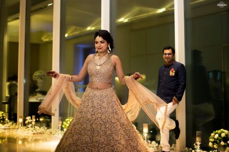 Chic Delhi Wedding With A Beautiful Floral Backdrop!