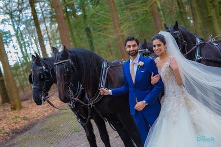 Fairytale Indian Wedding In Amsterdam With a Horse Carriage!