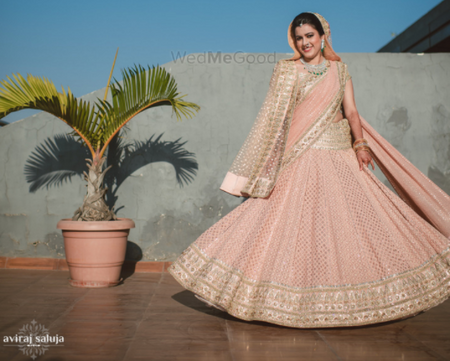 From Light to Bright: 12 Peach Lehengas Worn by Real Brides We Are in Love With!
